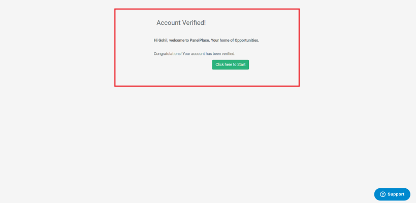 account verified.